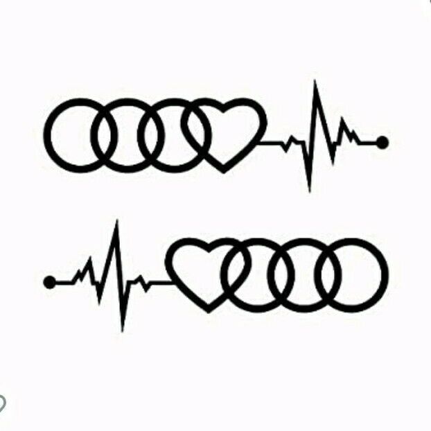 Audi Herzschlag Aufkleber